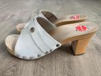 VINTAGE - Halfhoge witte leren kleppers Berkemann mt 38, Kleding | Dames, Schoenen, Berkemann, Wit, Gedragen, Sandalen of Muiltjes