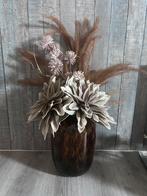 Pantervaas met kunstbloemen - 75cm hoog, Huis en Inrichting, Woonaccessoires | Vazen, Overige materialen, Overige kleuren, Ophalen of Verzenden