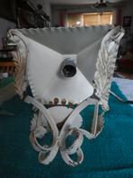 vintage metalen lamp/ lantaarn versierd met bladeren, Ophalen of Verzenden, Huis en Inrichting