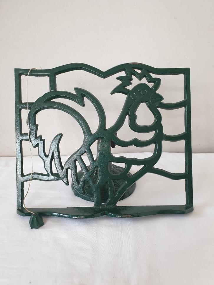 Vintage groen gietijzeren boekenstandaard, Huis en Inrichting, Woonaccessoires | Overige, Zo goed als nieuw, Ophalen of Verzenden