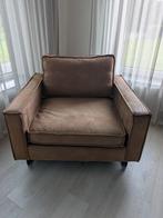 Cognac kleurige loveseat/fauteuil, Huis en Inrichting, Fauteuils, Ophalen, Gebruikt, 75 tot 100 cm, Stof