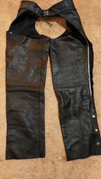 Leren (Motor) chaps mt xl/jeans 36 zwart leer, Ophalen of Verzenden, Tweedehands