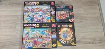 4 Jumbo Wasgij puzzels 2x1000, 1000, 950 en 500 stukjes beschikbaar voor biedingen