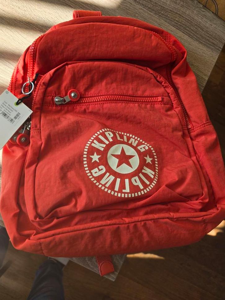 Kipling Rugzak - Active Red - Nieuw!, Sieraden, Tassen en Uiterlijk, Tassen | Rugtassen, Nieuw, Kipling, 30 tot 45 cm, Ophalen of Verzenden