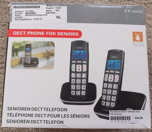 DECT telefoon voor senioren, Telecommunicatie, Vaste telefoons | Handsets en Draadloos, Gebruikt, 2 handsets, Ophalen of Verzenden