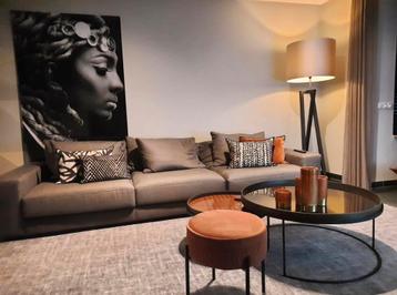 Notre Monde / Ethnicraft Orange Chevron dienblad glas 61cm beschikbaar voor biedingen