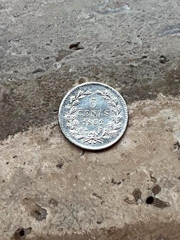 5 cent 1862 Willem III, zeer mooie kwaliteit beschikbaar voor biedingen
