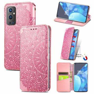 Luxe PU Lederen Wallet Case Set voor OnePlus 9 Pro _ Roze beschikbaar voor biedingen