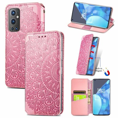 Luxe PU Lederen Wallet Case Set voor OnePlus 9 Pro _ Roze, Telecommunicatie, Mobiele telefoons | Hoesjes en Frontjes | Overige merken