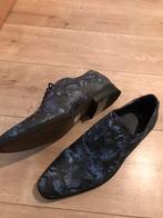 Klassieke schoenen zakelijke blauw zwart slangprint 44, Ophalen of Verzenden