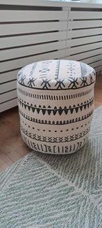 Poef zitkussen met grafisch printje, circa 40cm hoog, Minder dan 50 cm, Rond, Minder dan 50 cm, Ophalen of Verzenden