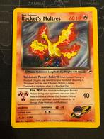 Pokemon Rocket's Moltres - 12/132 - Gym Heroes, Ophalen of Verzenden, Zo goed als nieuw, Losse kaart, Foil