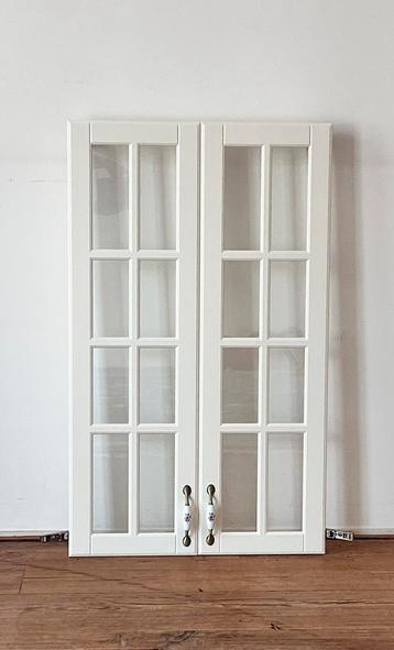 2x Ikea Bodbyn deurtjes met glas, 30x100 cm, zgan - afbeelding 2