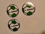 FC F.C. Groningen vintage voetbal club logo sticker bal, Ophalen of Verzenden, Zo goed als nieuw, Sport