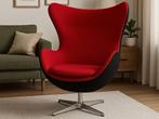 Egg Chair | NIEUW | 2-Kleurig | Zwart-Rood, Huis en Inrichting, Egg chair, Deluxfurn, Minder dan 75 cm, Stof
