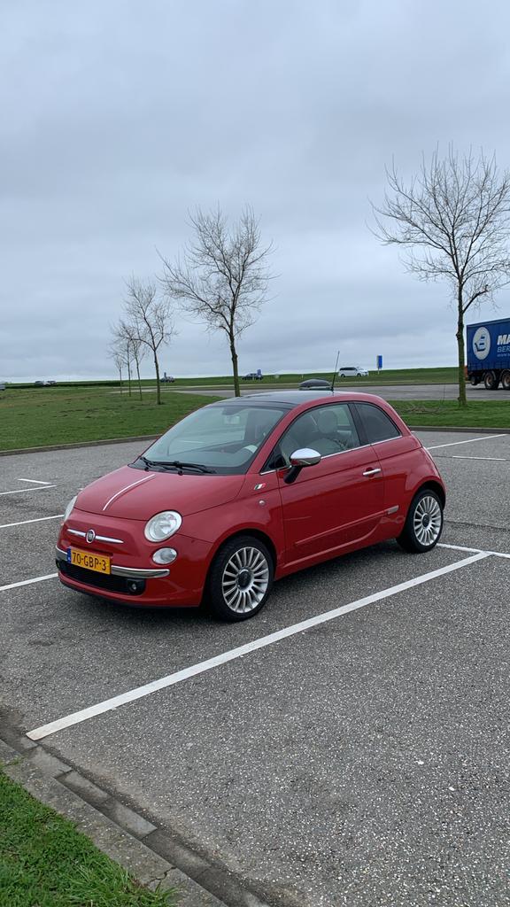 Fiat 500 1.2 C 2008 Rood, Auto's, Fiat, Particulier, Benzine, B, Hatchback, Handgeschakeld, Origineel Nederlands, Rood, Stof, Voorwielaandrijving