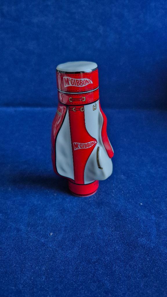 McGibbon's whisky golftas wit/rood, Verzamelen, Overige Verzamelen, Zo goed als nieuw, Ophalen of Verzenden