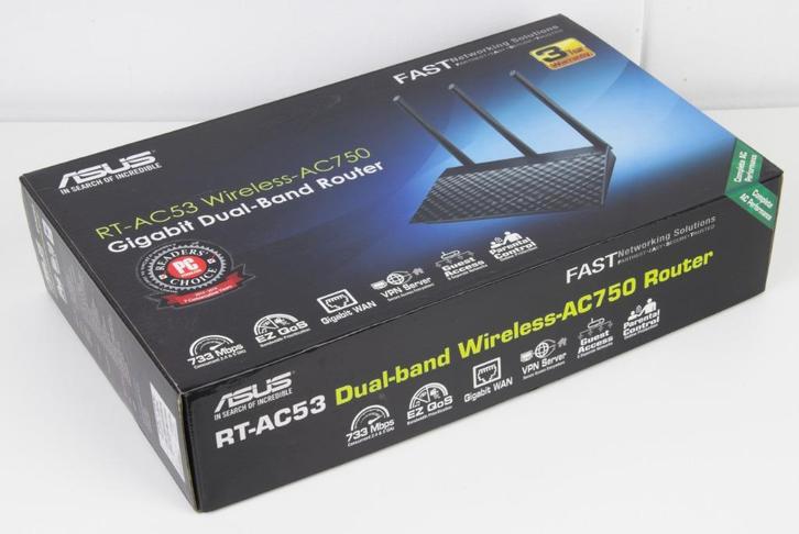 ASUS RT-AC53 dual band gigabit WiFi router WiFi5 AC750, Computers en Software, Routers en Modems, Zo goed als nieuw, Router, Ophalen of Verzenden