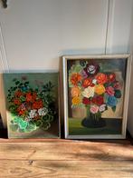 Kleurrijk Rozen Bloemen Schilderij Stilleven, Antiek en Kunst, Ophalen of Verzenden