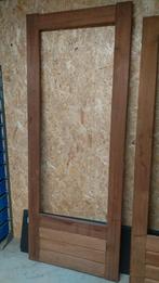 Hardhouten Terras-/Achterdeur, Doe-het-zelf en Verbouw, Deuren en Horren, Ophalen, 80 tot 100 cm, Nieuw, Buitendeur