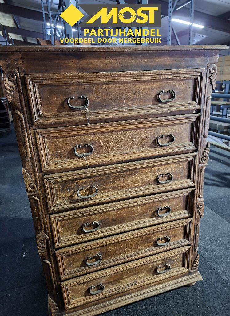 Mooie Koloniale ladekast, Huis en Inrichting, Ophalen, 50 tot 100 cm, Zo goed als nieuw, 3 of 4 laden