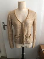 Mooi beige vestje met gouden accenten. 36. €5,-, Beige, Ophalen of Verzenden, Zo goed als nieuw, Maat 36 (S)