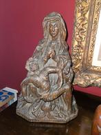 16e eeuwse Eiken Piëta - Circa 1550, Antiek en Kunst, Kunst | Beelden en Houtsnijwerken, Ophalen of Verzenden