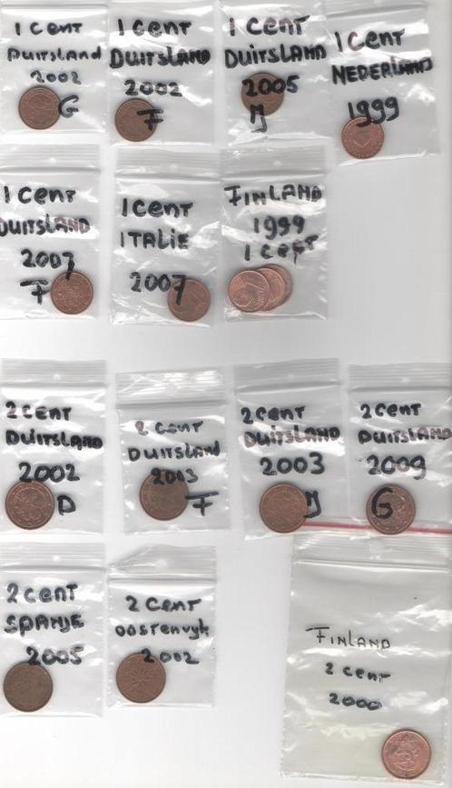 Euro cent, twee cent en vijf cent munten, Postzegels en Munten, Munten | Europa | Euromunten, Setje, Overige landen, Ophalen of Verzenden