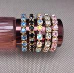 Flexibele ringen, teenringen blauw, zwart, AB, zilver, roze, Overige materialen, 19 tot 20, Nieuw, Ophalen of Verzenden
