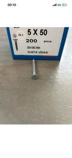 Schroeven 5x50 - 200 stuks, 50 tot 100 mm, Schroeven, Nieuw, Ophalen of Verzenden