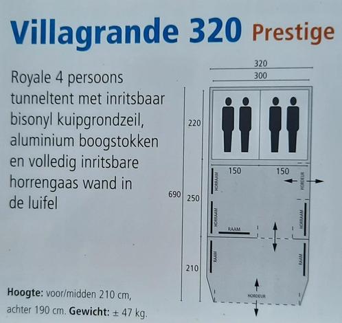 Bardani 320 Tunneltent 4 personen., Caravans en Kamperen, Tenten, tot en met 4, Zo goed als nieuw, Ophalen