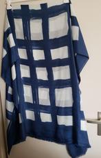 Annette Gortz blauw/ witte zijden sjaal NIEUW, Annette Gortz, Maat 46/48 (XL) of groter, Nieuw, Ophalen of Verzenden