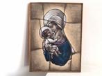 Madonna met kind opaline icoon, Antiek en Kunst, Antiek | Religie, Ophalen of Verzenden