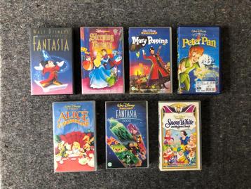 Zeven Disney films op VHS (origineel) beschikbaar voor biedingen