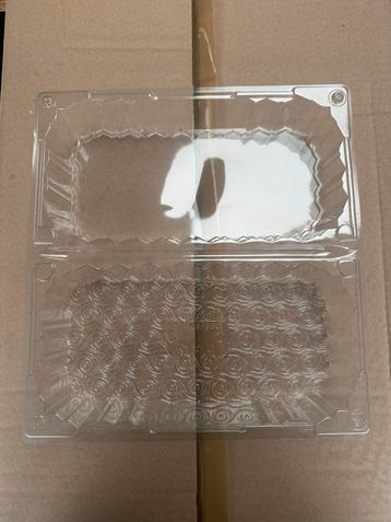 Gebaksdoos - plastic bakje met deksel - 250 stuks beschikbaar voor biedingen