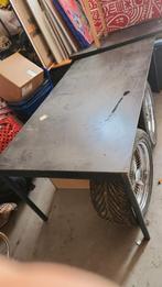 tafel werktafel atelier stevig zwaar stalen frame, Gebruikt, 200 cm of meer, Metaal, Rechthoekig