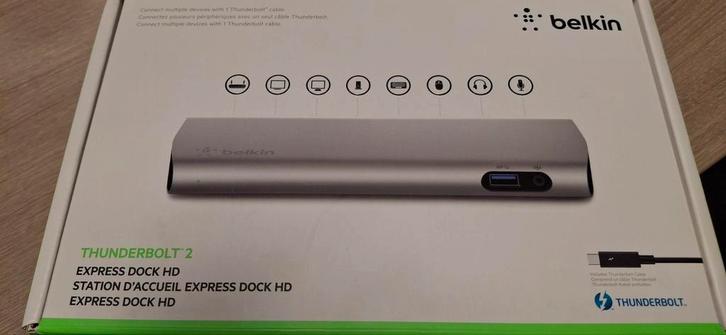 Belkin F4U085VF Docking station USB C, Computers en Software, Dockingstations, Nieuw, Docking station, Laptop, Tablet, Telefoon