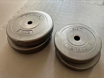 Focus Fitness halterschijven 2x10 en 2x5 kg  beschikbaar voor biedingen