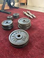 Dumbbell (2x) met 36 kg gewichten, Sport en Fitness, Ophalen, Gebruikt, Dumbbell