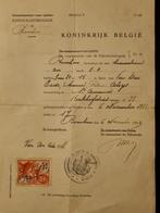 Belgische Wapenvergunning 1933 + Holster .320 Bulldog, Ophalen of Verzenden, Overige soorten, Overige gebieden, Overige typen