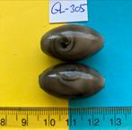 GL-305 Glas 2,7x1,6cm 2 stuks, Verzenden, Nieuw, Kraal