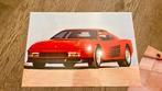 Twee Ferrari Fotoposters - Testarossa & 250 GT Spyder, Ophalen of Verzenden