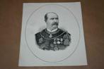 Antieke gravure - Portret Generaal Majoor H. Demmeni 1887 !!, Ophalen of Verzenden