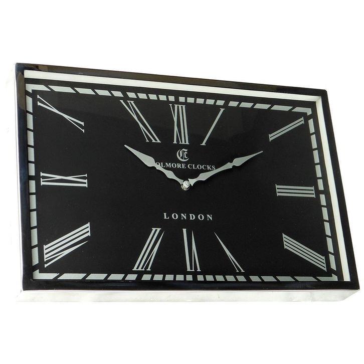 Grote zwarte wandklok rechthoekig, Huis en Inrichting, Woonaccessoires | Klokken, Nieuw, Wandklok, Ophalen of Verzenden