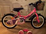 Roze mountainbike 16 inch met mandj, Ophalen, Zo goed als nieuw, 16 tot 20 inch