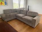 Comfortabele hoekbank chaise longue (links) – grijze ribstof, Ophalen, Zo goed als nieuw