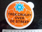 sticker trek Cruijff over de streep Johan tros logo, Verzenden, Zo goed als nieuw, Film, Tv of Omroep