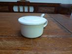 Wit emaille dekselpotje, Antiek en Kunst, Ophalen of Verzenden