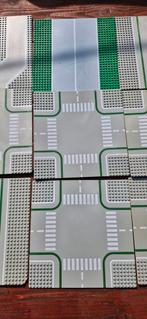 Lego 9 Grondplaten met wegen, Ophalen of Verzenden, Gebruikt, Losse stenen, Lego
