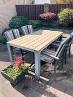 Te koop tuintafel met 4 stoelen+kussens, Tuin en Terras, Tuinsets en Loungesets, Ophalen, Gebruikt
